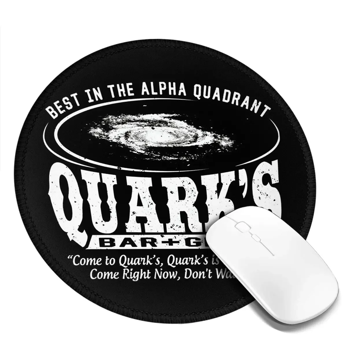 Deep Space 9 Quarks Bar Round Mouse Pad Computer Keyboard Mouse Mat Gamer Laptop Desk Mat Office Accessories Table Mats