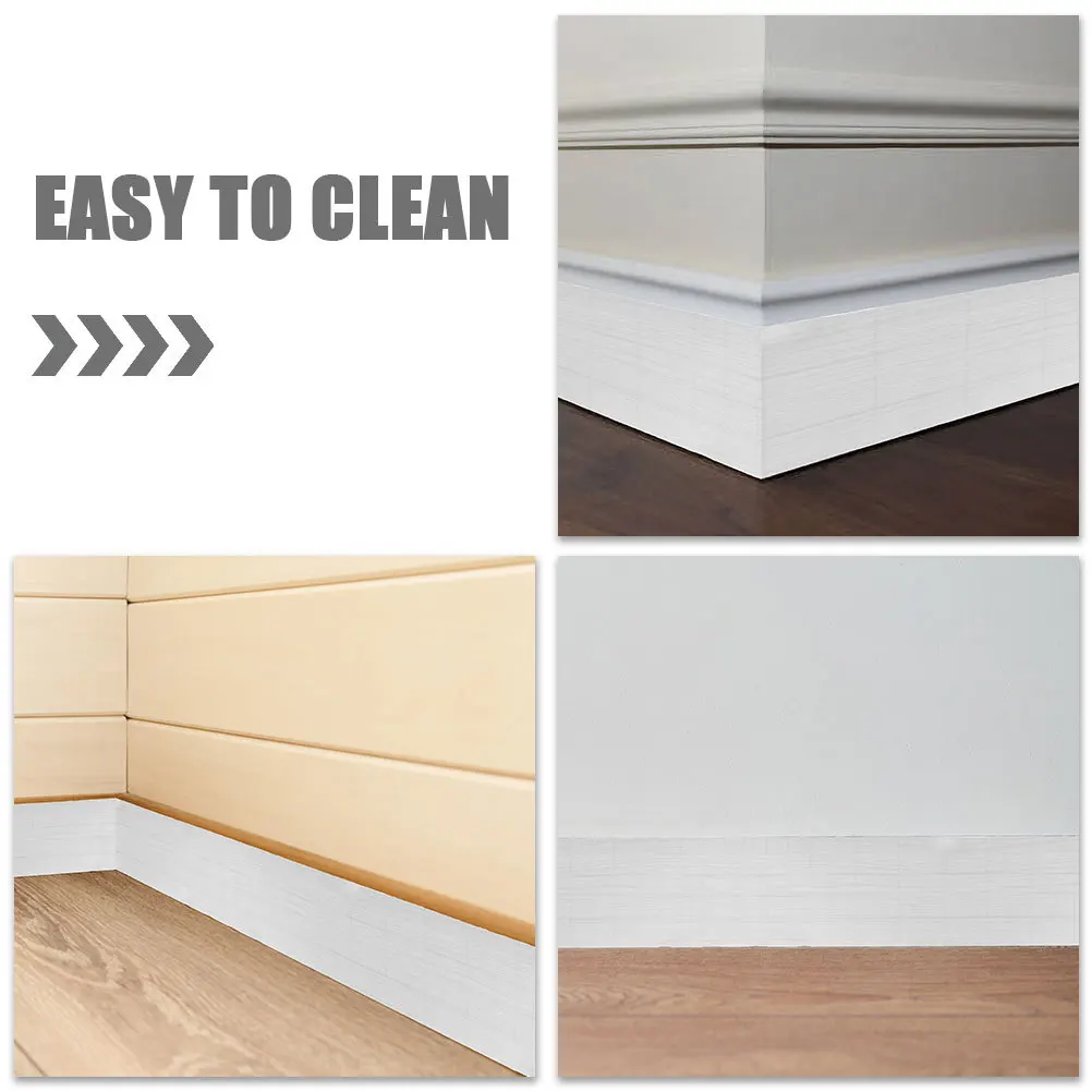 2 لفات غطاء لوح التفاف 5 متر قشر عصا ذاتية اللصق اللوح الطابق صب تقليم جدار ملصق التفاف مجلس يغطي #1