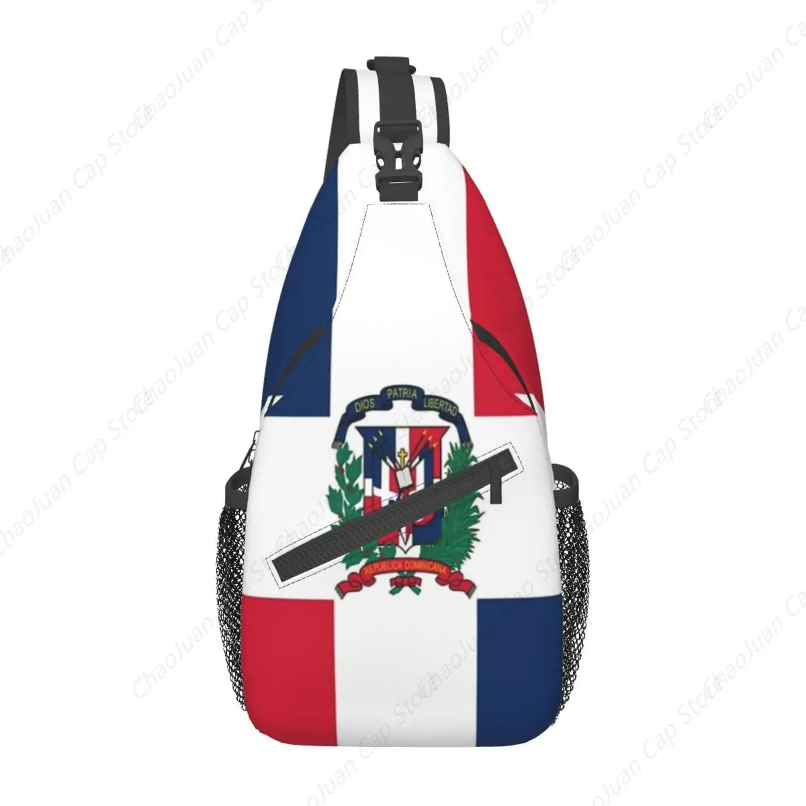 

Dominica Flag Sling Bag Crossbody Backpack Dominican Travel Hiking Daypack Shoulder Chest Bag for Women Men