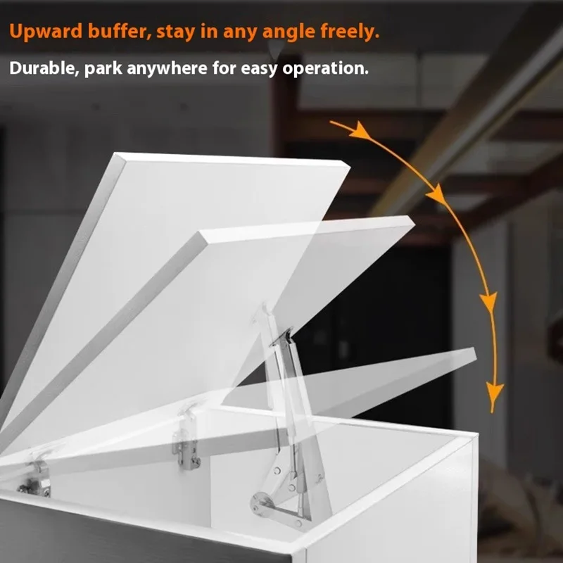 دعامات غاز شديدة التحمل 60N-200N مفصلات دعم غطاء إغلاق ناعمة أوتوماتيكية بطيئة الخفض آمنة غطاء هوائي رافع نوابض غاز