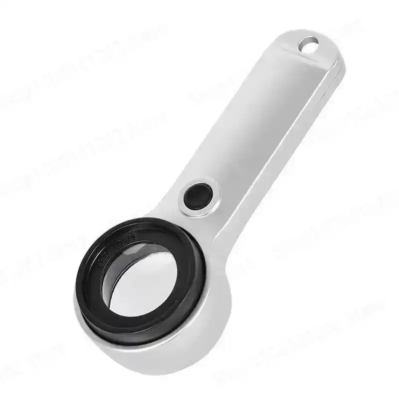 60X LED Magnifying Glass Rechargeable Handheld Jewelry Loupe for Coin Stamp ID Electronic Repair and Antique Inspection