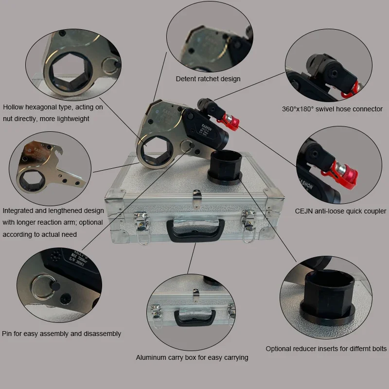 Hot Sale Low Profile Cassette Hydraulic Torque Wrench Interchange with Hytorc's factory