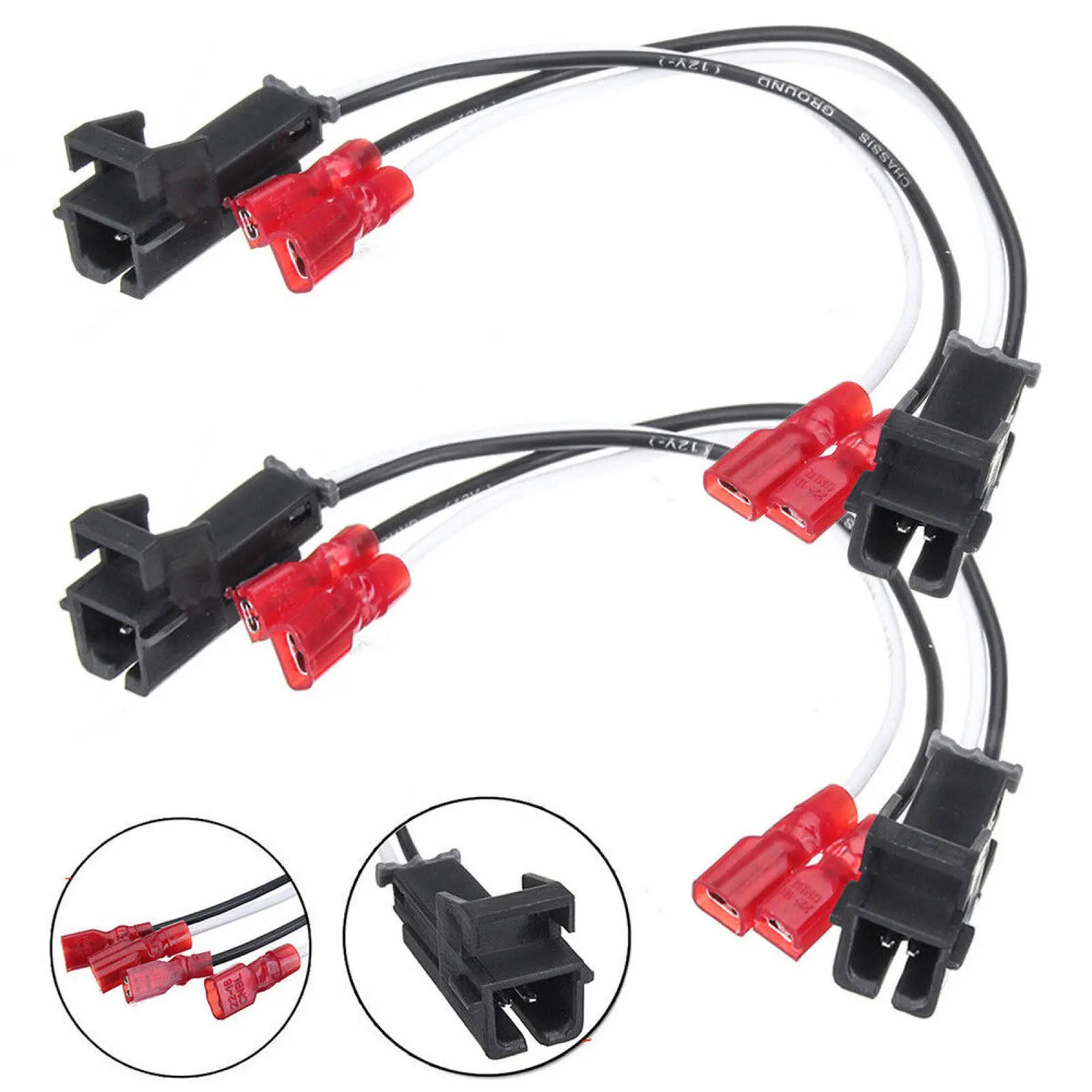 Rádio do carro Speaker Wire Harness Connector, Buick para Cadillac, GMC, Chevy, 15cm de comprimento, 72-4568, Auto Acessórios, 4Pcs