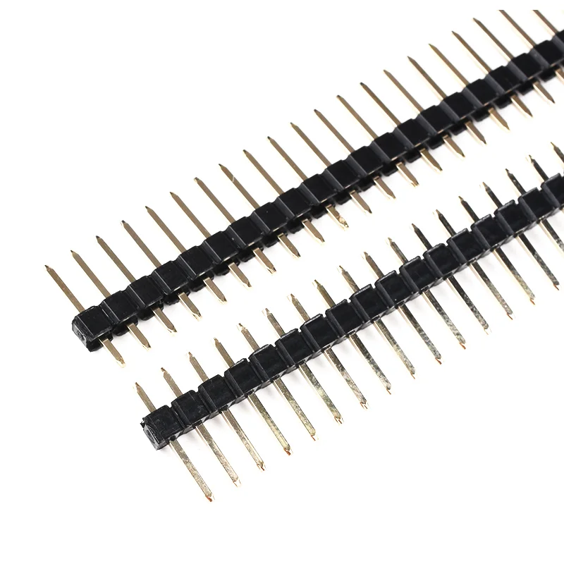 10 szt. 2,54 mm złącze pinowe jednorzędowe proste miedziane igły pozłacane 1 * 40Pin 1X40P długość 11,4/13/15/17/19/21/23/25/30/40mm — zdjęcie 5