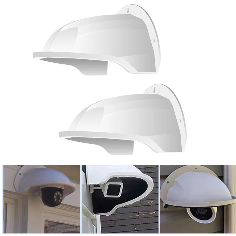 1/2Pcs Security Camera Protection Covers Shield Outdoor Camera Protective Cover Shield Wall Waterproof Rainproof Shell Protector