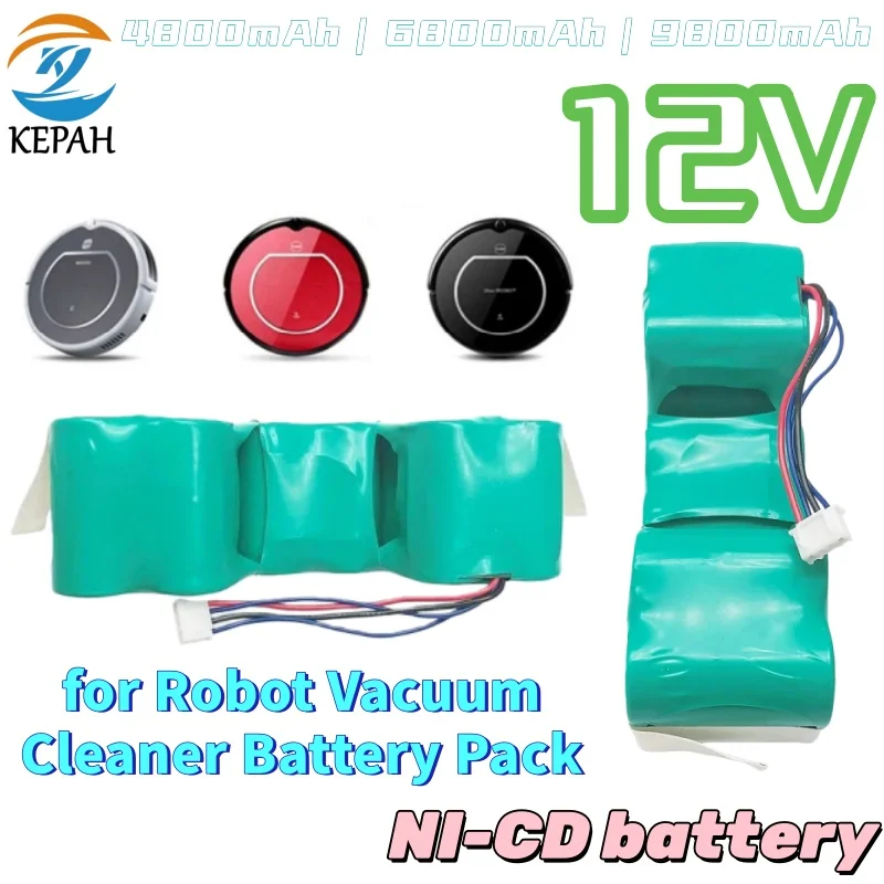 Ecovacs Deebot High-Quality Robot Vacuum Cleaner Battery 12V 4800mAh Compatible with DM87 DM88 DG716 DE33 DE35 DE55 DE5G