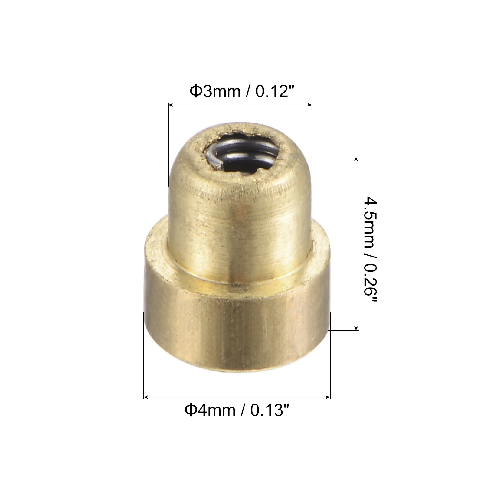 Uxcell 4Pcs Brass Push ปุ่มหน้าแปลนน้ำมันจาระบีถ้วย3Mm Ball Oiler สำหรับระบบหล่อลื่น