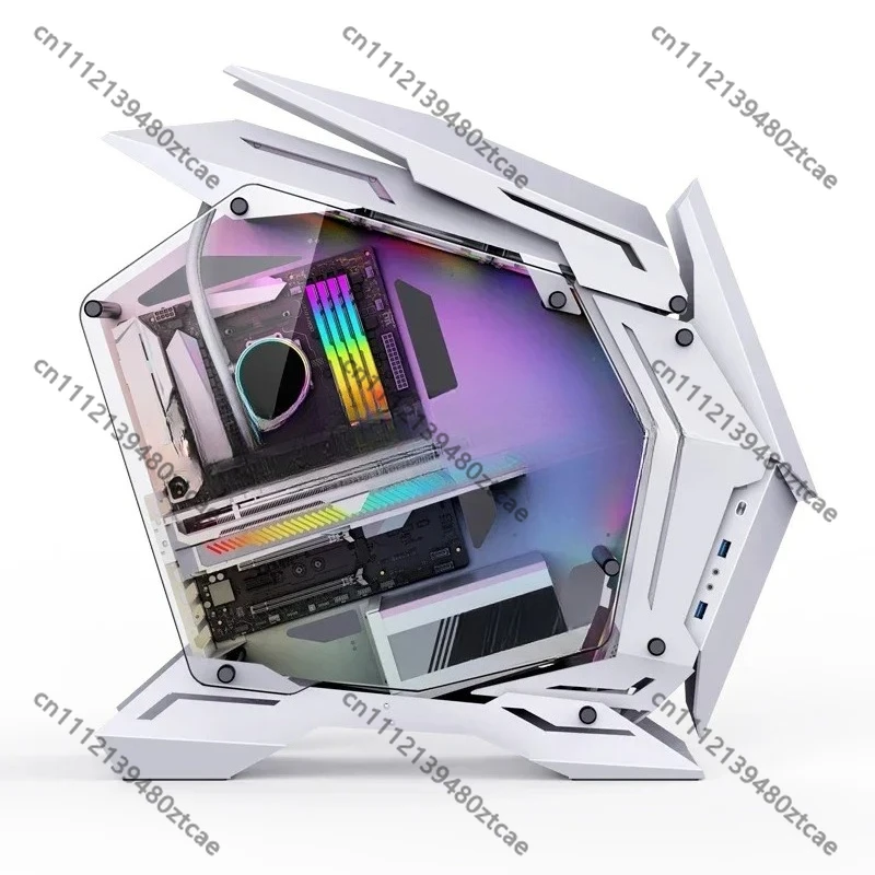 Brand New MOD-3 Mini White RGB Gaming Case Middle Tower PC Chassis Tempered Glass M-ATX Desktop Computer Case with ARGB Light