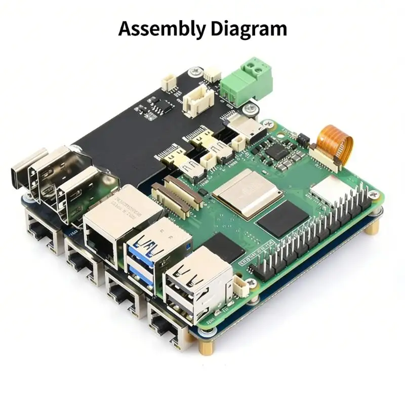 R53C 4 Channel PCIe Networking Adapter Card Plugs Play Design for Computer Use
