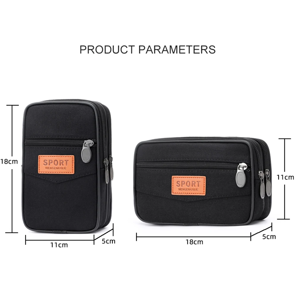 الرجال أزياء قماش سليم عملة المحفظة الرياضة في الهواء الطلق الخصر حقيبة مع جيوب متعددة سستة محفظة نسائية للعملات المعدنية عملة جيب حقيبة لأفضل هدية