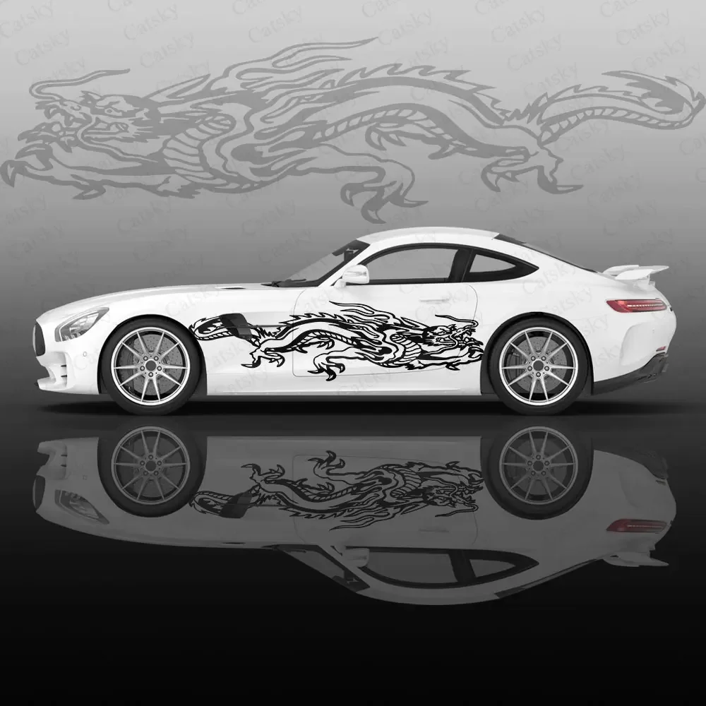 

Черный тотем дракона, крутая автомобильная виниловая наклейка, самоклеящаяся наклейка из ПВХ, подходит для грузовиков, внедорожников, украшения, автоаксессуары, подарок