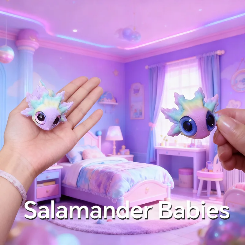 3d Druck Salamander Figuren Desktop Ornament Multi-gelenk Bewegliche Simulation Augen Für Home Zubehör Kinder Geschenk Room Decor