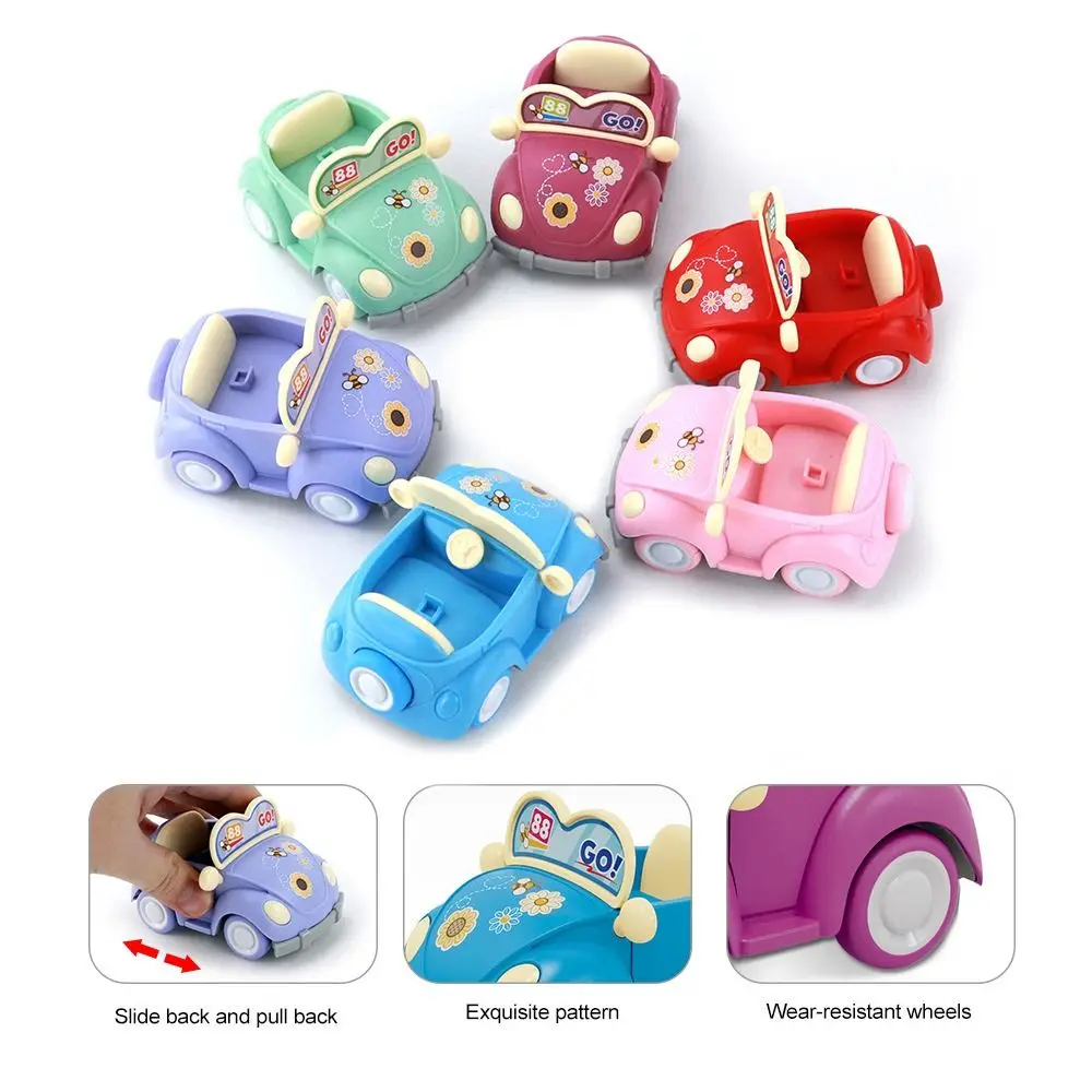 Creative ABS Open Car Toy Shatter-resistant Inertia Toy Pull Back Toy Car Car Model Cute Kindergarten