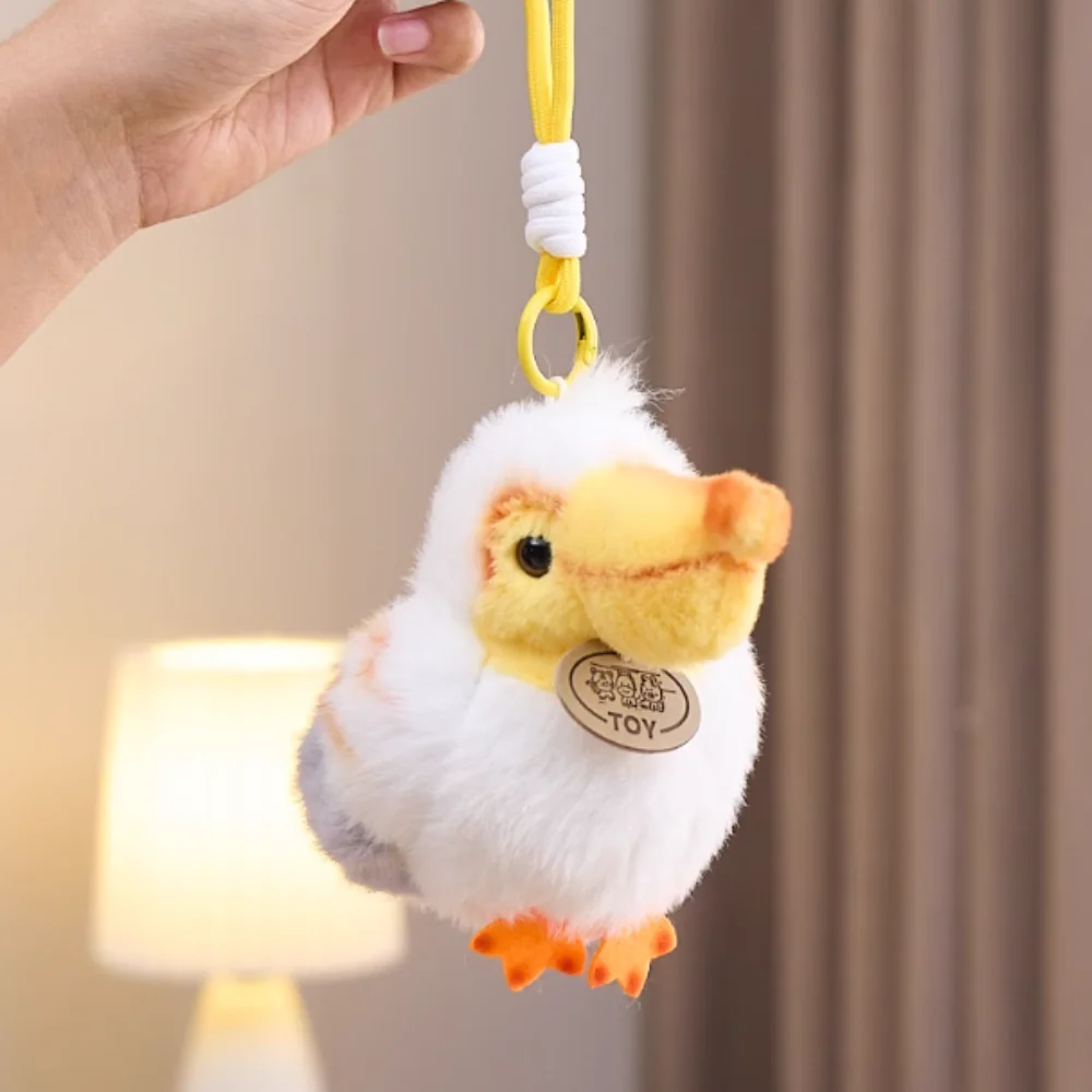 Simulazione pappagallo ciondolo peluche animale peluche uccelli magnetici braccialetto a scatto cartone animato Kawaii portachiavi animali spalla in piedi