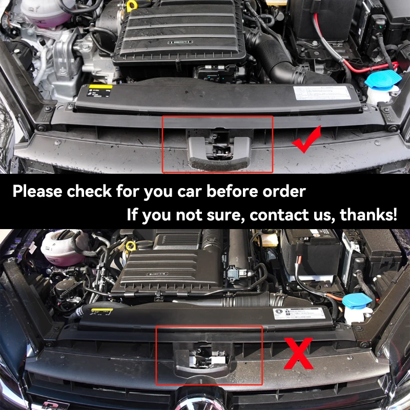Racing Style Real Carbon Fiber Front Air Intake Grille for Golf 7 R line GTI MK7 2013 - 2016 Glossy Black Grill Car Styling