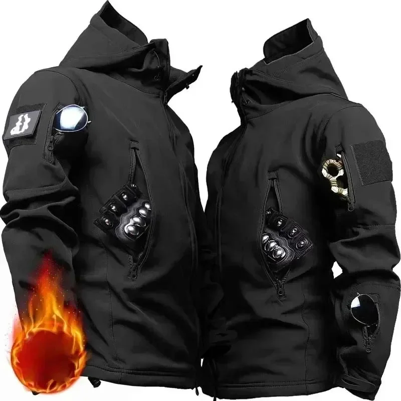 NONE Winter Camouflage Tactical Suit Black/Size L 6