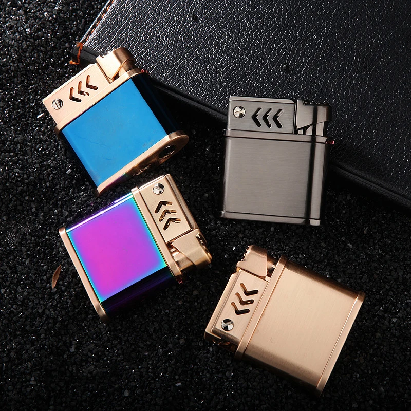 New Machine Cover Ejection Automatic Ignition Kerosene Lighter Windproof Retro Lighter Cigarette Cigar Accessories Men\'s Gift