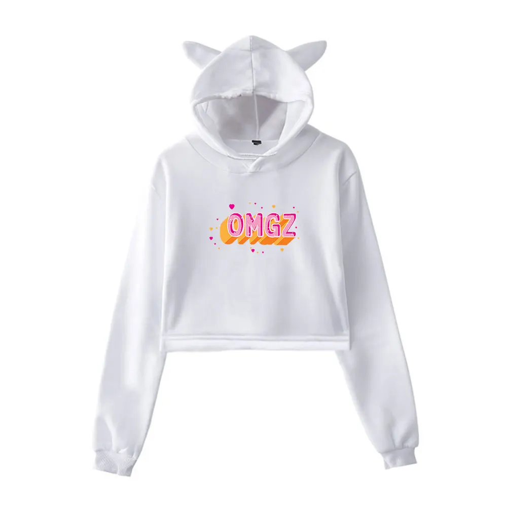 Salish Matter OMGZ Hoodie Vintage 90s Streetwear Hoodie Merch Hoodies Sweatshirts for Girls Cat Ear Crop Fashion women