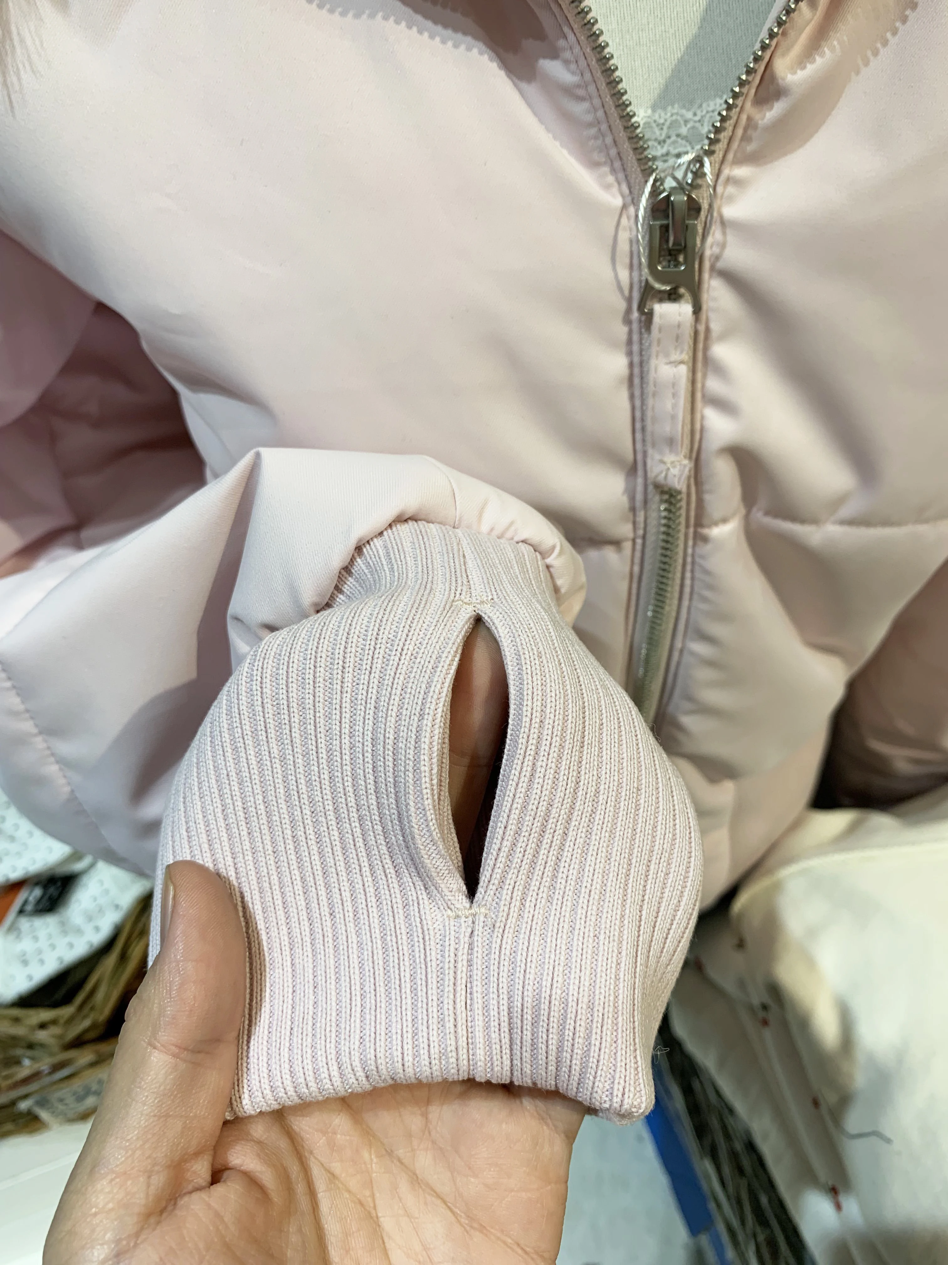 سترة نسائية وردية اللون بسحاب وياقة من الفرو قابلة للفصل وغطاء للرأس من القطن قصير من القطن الأمريكي العتيق سترات شتوية دافئة ضيقة #5