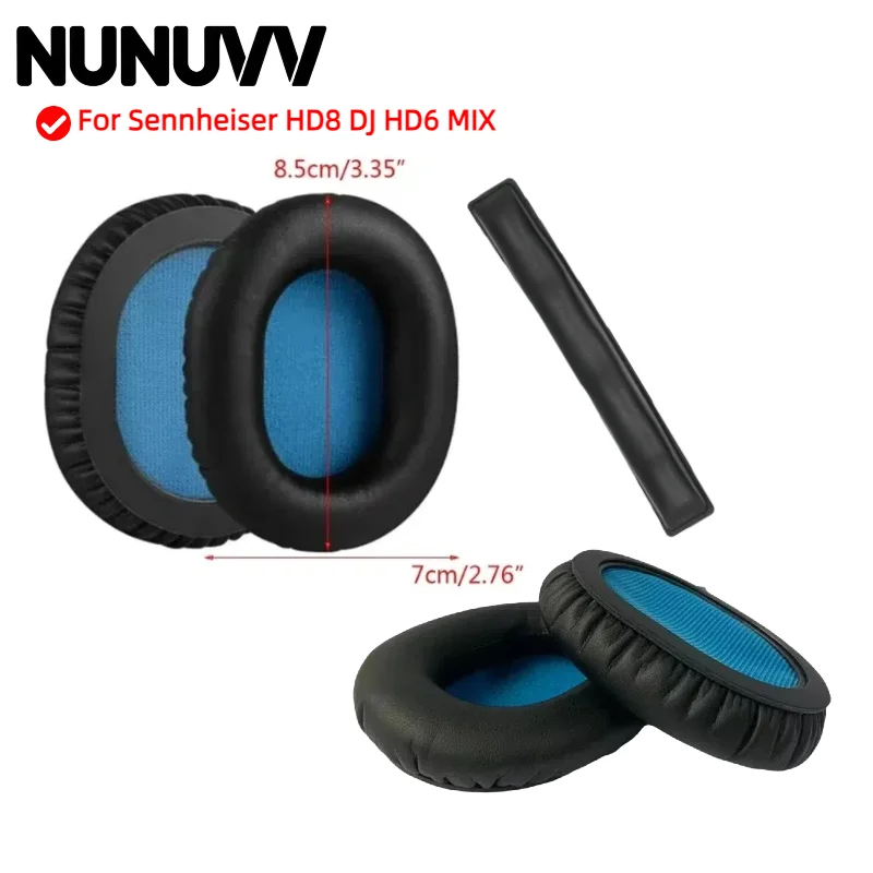 

1 Pair Replacement foam Ear Pads pillow Cushion Cover for Sennheiser HD8 DJ HD6 MIX Gaming Headphone Headset EarPads