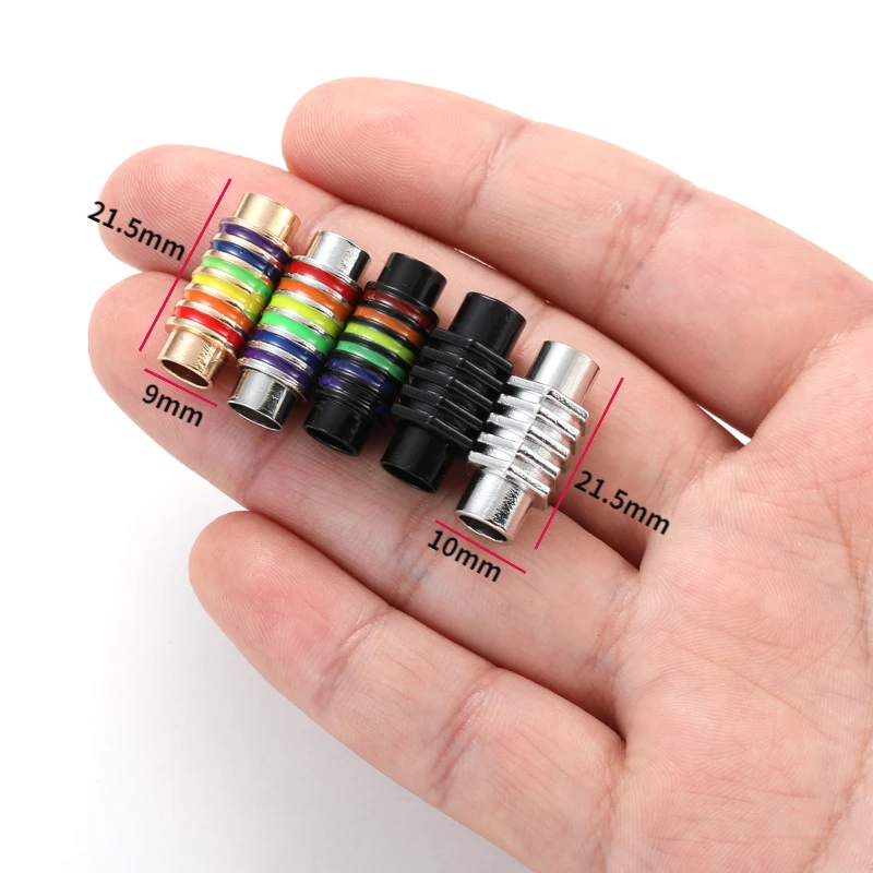 2 قطعة 6 مللي متر حفرة الذهب الأسود النحاس قوس قزح المشابك المغناطيسية ل سوار موصلات الجلود الحبال أساور مجوهرات بمناسبة W409 #3