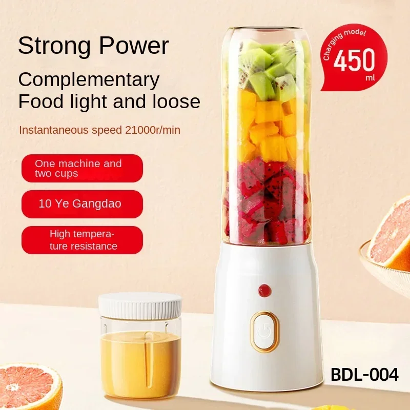 Portable Kitchen  Blender Wireless Electric Fruit Juicer Machine For Orange Ice Crushing 10 Blades Auxiliary Food Machine Mixer