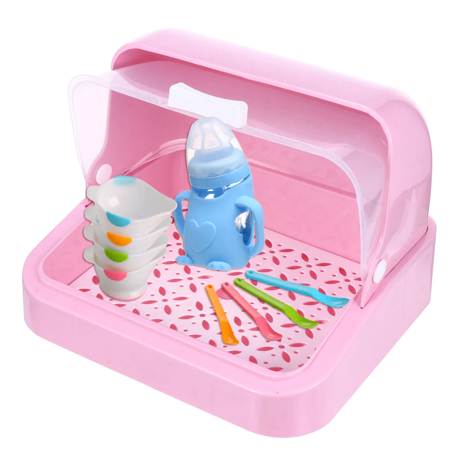 

Dust-proof Baby Bottle Box Clothes Drying Rack Draining Pp Storage Case Product Organizer