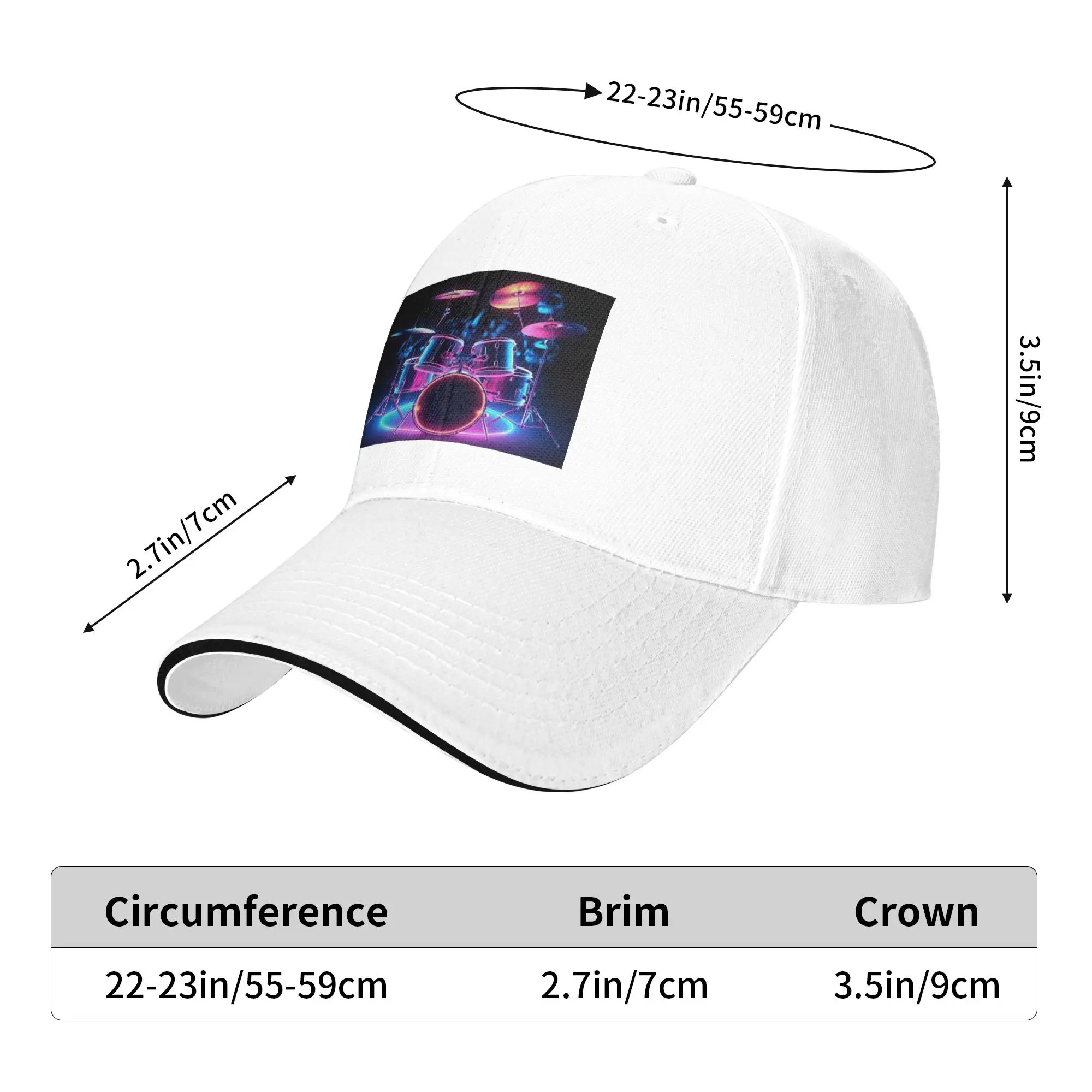 Shelf Drum Electronic Drum Cap Casual Baseball Caps Adjustable Hat Hip Hop Summer Unisex Baseball Hats Customizable