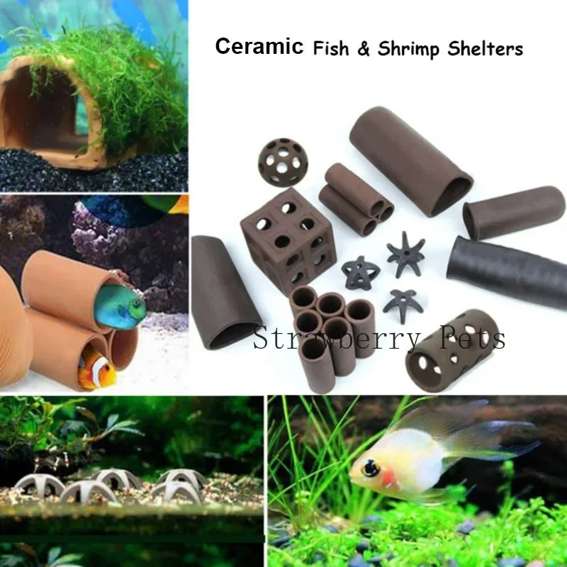 Ceramic Aquarium Decoration Fish Shrimps Shelter House Pottery Scorpion House Canister Simulation Stone Fish Tank Decor Great