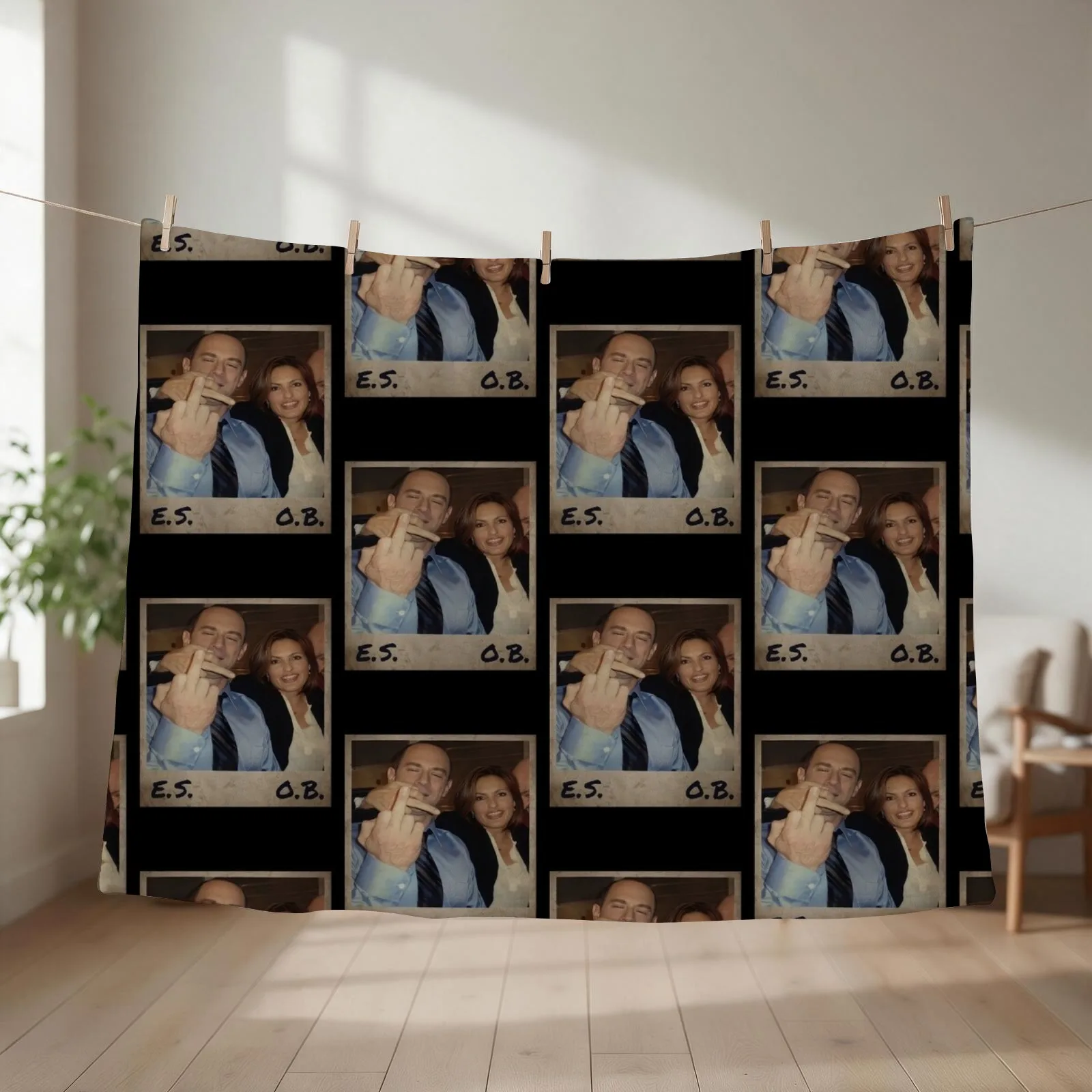 Law and Order Benson and Stabler Throw Blanket Sofa Quilt Vintage halloween Soft Blankets