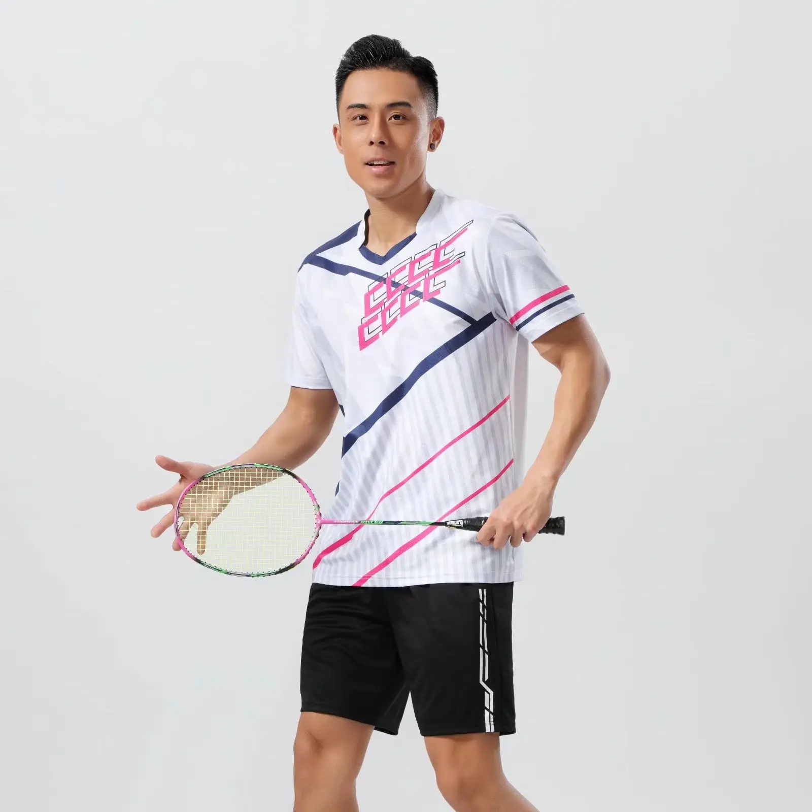 Badminton Suit Men's And Women's Quick-drying Competition Exercise Table Tennis Tennis Printing Competition Suit Custom