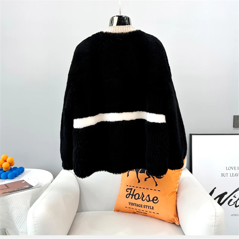 Casaco de couro Sheep Shearling para mulheres, Casaco de cordeiro, Casacos Integrados para Senhora, JT3366, Inverno