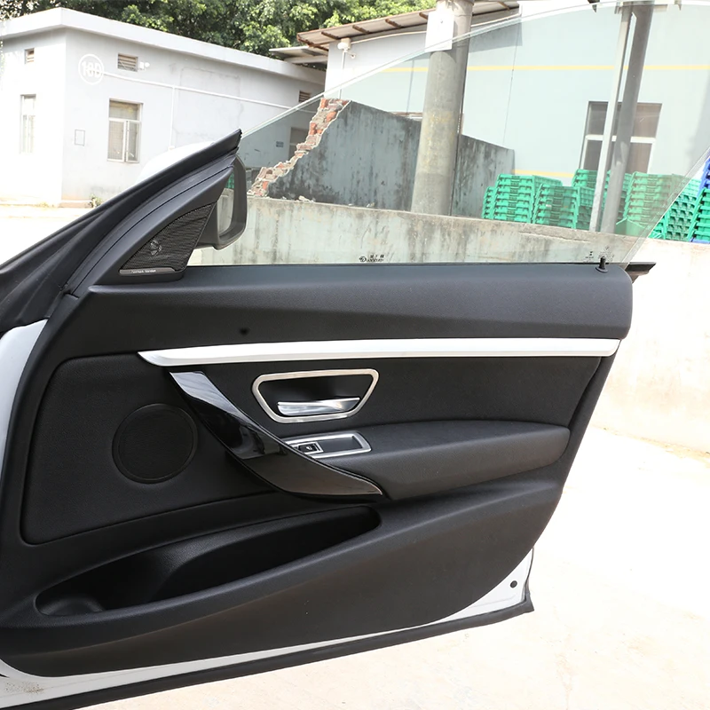 

Декоративные накладки на внутренние дверные ручки для BMW 3 Series GT F34 2013-2018, ABS, карбон/серебро, аксессуары для отделки дверей.