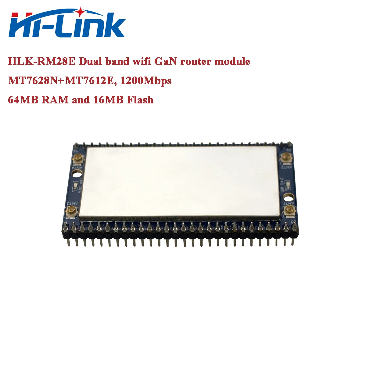 

Hi-Link 4T4R 2.4G&5.8G GbE MT7628N+MT7612E WiFi Wireless Router Module HLK-RM28E