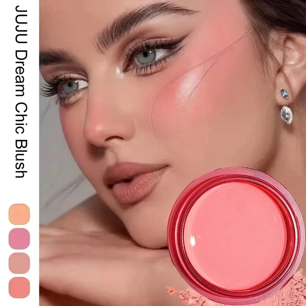 لوحة أحمر خدود مخملية تدوم طويلاً - روج وردي ناعم، مسحوق كفاف الوجه الطبيعي، مقاوم للماء، مكياج يومي #2