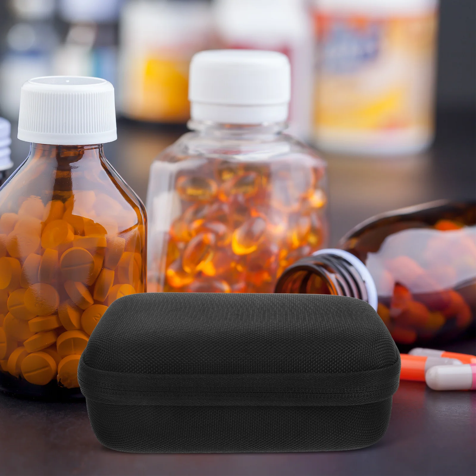 Organizador para diabéticos, estojo de viagem com 15 espaços, caixa de armazenamento de frasco de insulina, resistente a choques, capacidade de refrigeração, leve e portátil