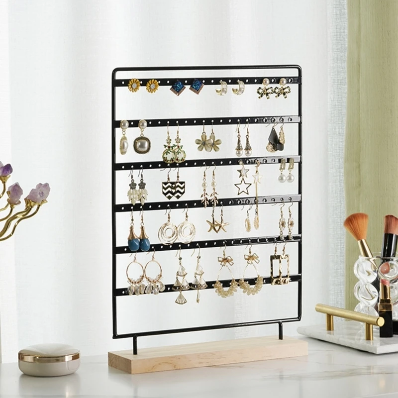 Earrings Jewelry Display Stand 6 Tiers Earring Holder Rack for Hanging Earrings Ear Studs with Base Women