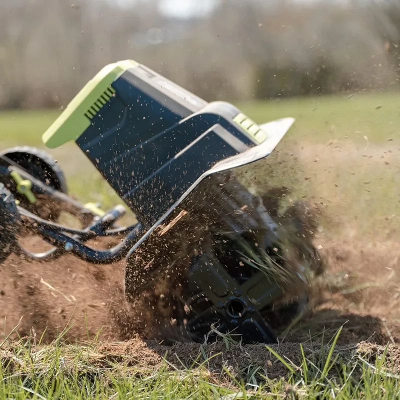 Ferramentas elétricas Earthwise da ALM TC70018EW Cultivador elétrico de leme de jardim de 14 amperios e 18 polegadas, dentes fixos, preto