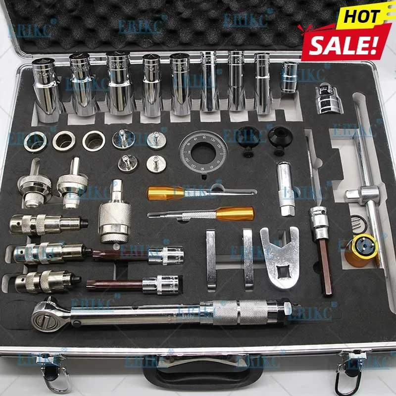 

ERIKC E1024018 Common Rail Injector Disassembly and Clamping Tool Set E1024000 E1024005