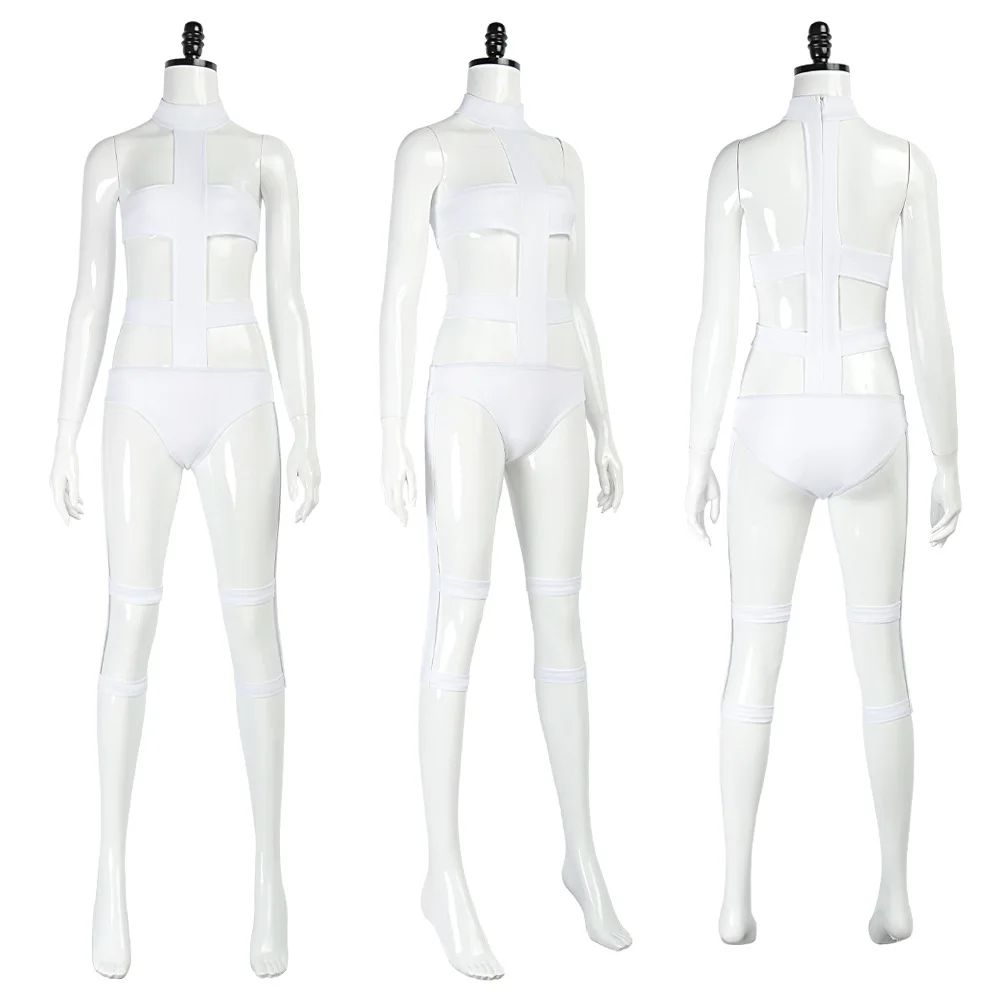 Disfraz de Lilu, la Heroína del Quinto Elemento, Traje Sexy Blanco para Cosplay, Conjunto Completo para Disfraz de Halloween
