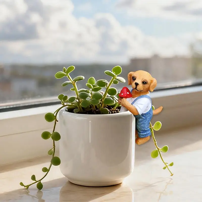 Cute Hanging Dog Figurine Flow - Bonsai Garden Pot review and price