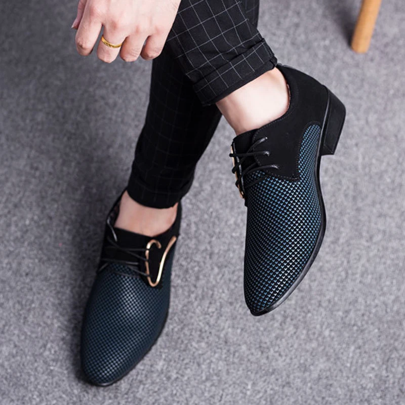 Luxury Business Oxford Leather Shoes Men Breathable Rubber Formal Dress Shoes Male Office Wedding Flats Footwear Mocassin Homme