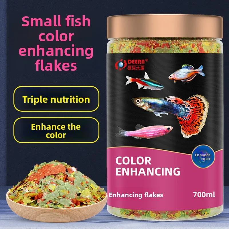

DEERA Tropical Fish Flakes, Universal Community Food for Guppies, Tetras, Zebra Danio, Bitterling & Baby Fish