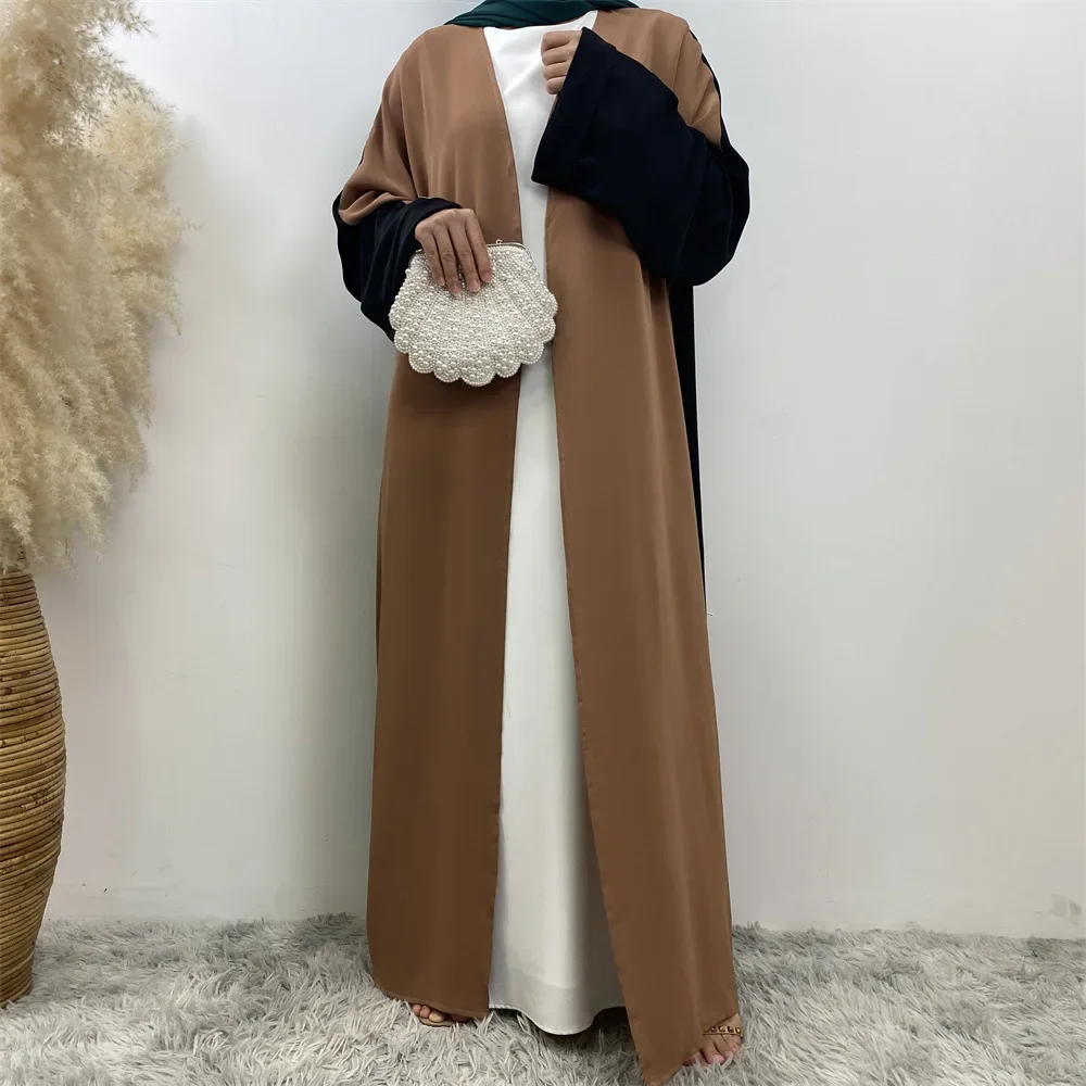 UNI Ramadan Abiti da preghiera aperti Donna Eid Kimono Abaya Dubai Cardigan musulmano Kebaya Abito caftano Islam Robe Arabe Musulmane