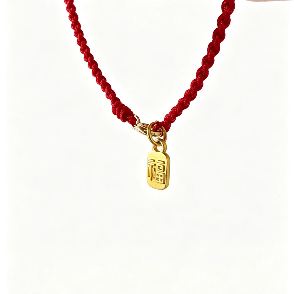 Handwoven Red String Bracelet with Gold Plated Clasp for Men Women Unisex Red Cord Bracelets for Protection Minimalist Jewelry