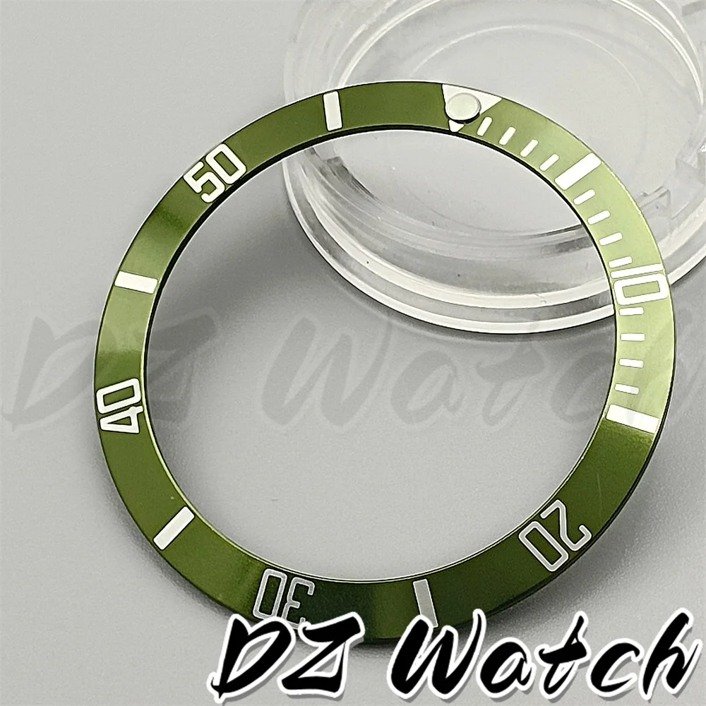 38mm Vintage Aluminum Watch Bezel Black Blue Red Brown Slope Insert fit For 40mm Case Retro Men\'s Watch Replacement Watch Parts