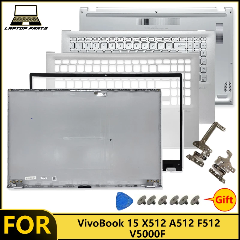 Laptop Frames NEW For  VivoBook 15 X512 V5000J V5000F V5000D Laptop LCD Back Cover Front Bezel Palmrest Bottom keyboard Hinges