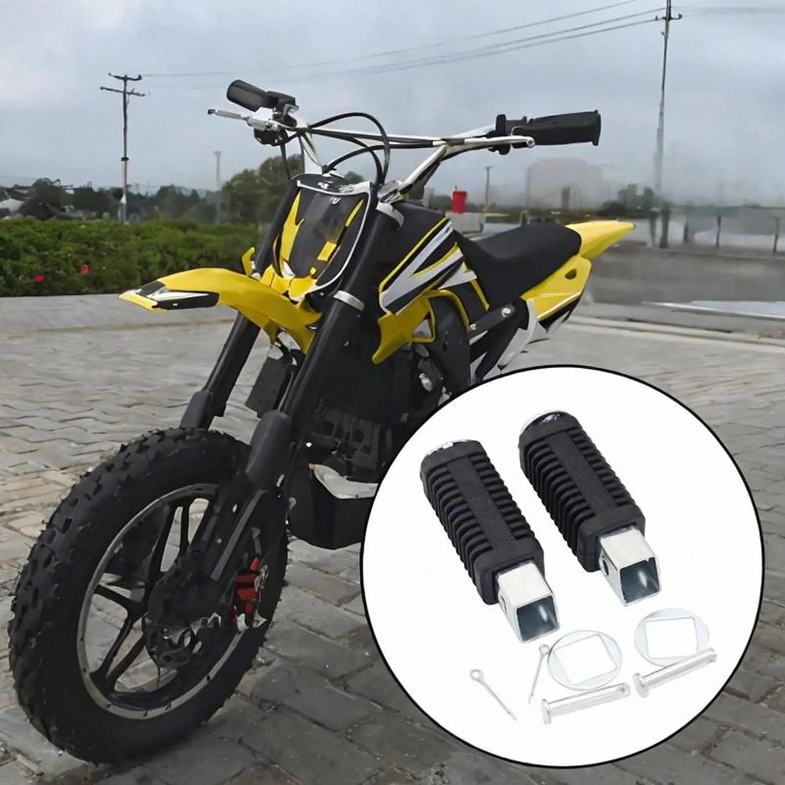Mini Bike Foot Pegs Foot Pedal for 49cc Sturdy Stable Metal Easy Installation Motocycle Accessories Replacement Footrest