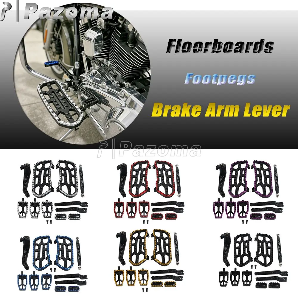 Heel Toe Shifter Motorcycle Front Rear Footrest For Harley Touring Road King FLHR FLHRXS Shift Linkage Brake Arm Gear Lever Peg