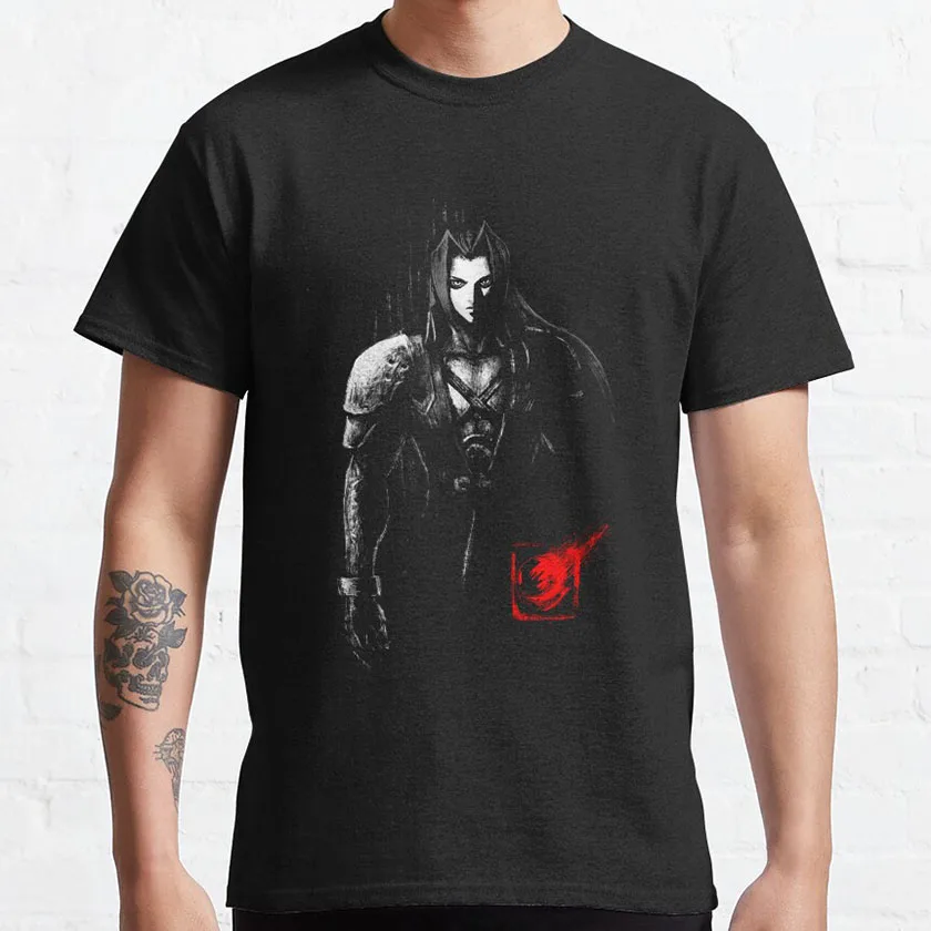 

Retro Movies One Winged Angel Ink Final Fantasy VII Sephiroth graphic t shirts large size Men's clothing 100% cotton tops